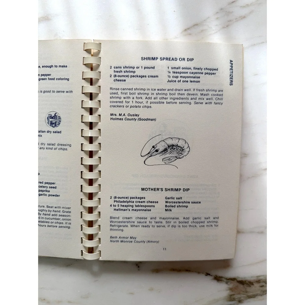1981 Vintage Mississippi Memories Cookbook Southern Community Recipes